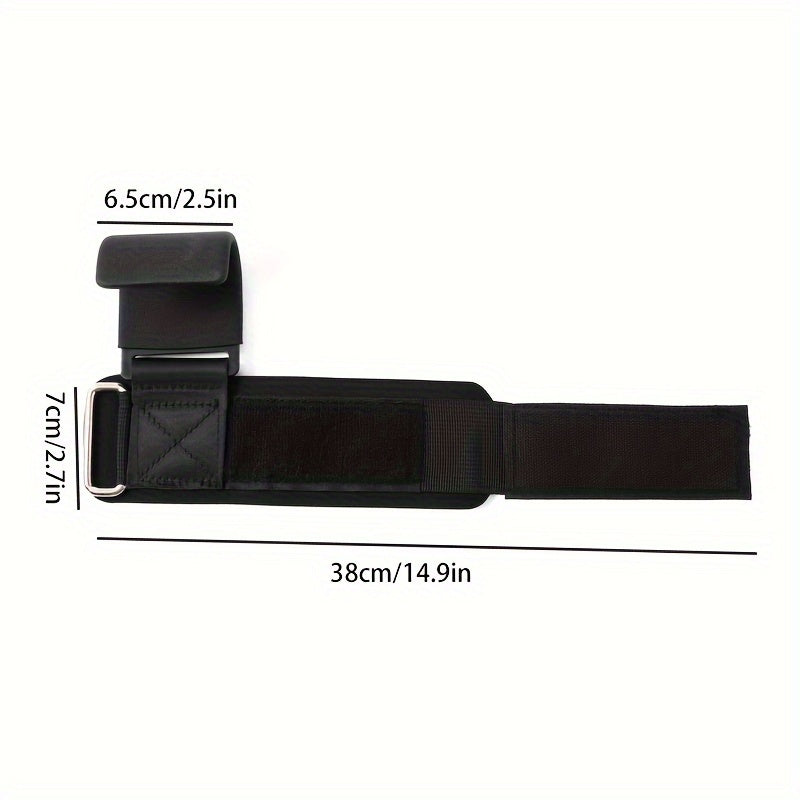 2pcs Heavy-Duty Wristbands with Sturdy Hooks - Durable, Adjustable for Weightlifting, Pull-Ups, and Powerlifting - Secure Grip and Maximum Performance