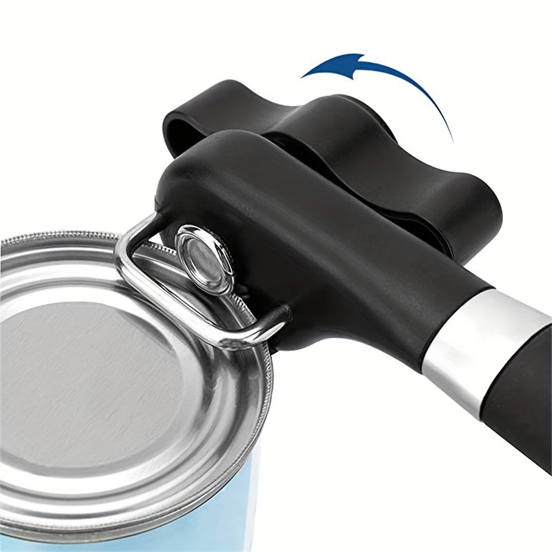 Quick and Easy Stainless Steel Can Opener - Multifunctional Kitchen Gadget for Effortless Can Opening