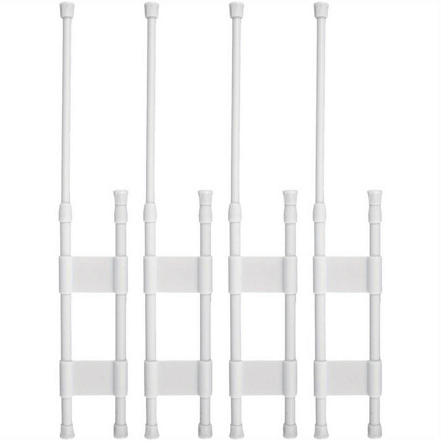 4PCS Adjustable RV Bar Spring Tension Rods - Extendable Metal Fridge Organizer for RV, Camper, Motorhome - Collapsible, Space-Saving, Adjustable 15.8 to 27.6 Inches