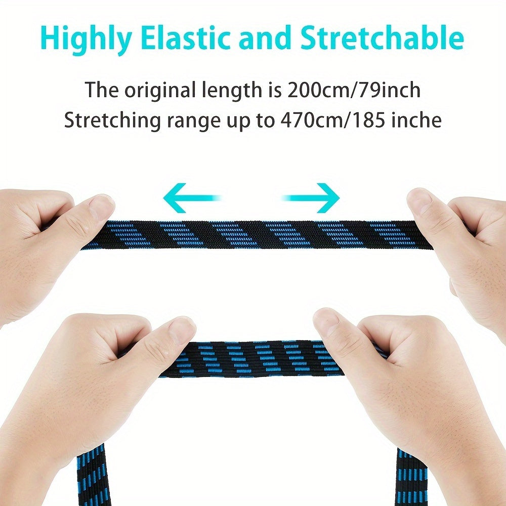 Heavy Duty Bungee Cords with Hooks – Elastic Luggage Straps, Anti-Slip Flat Rope for Motorcycles & Bicycles