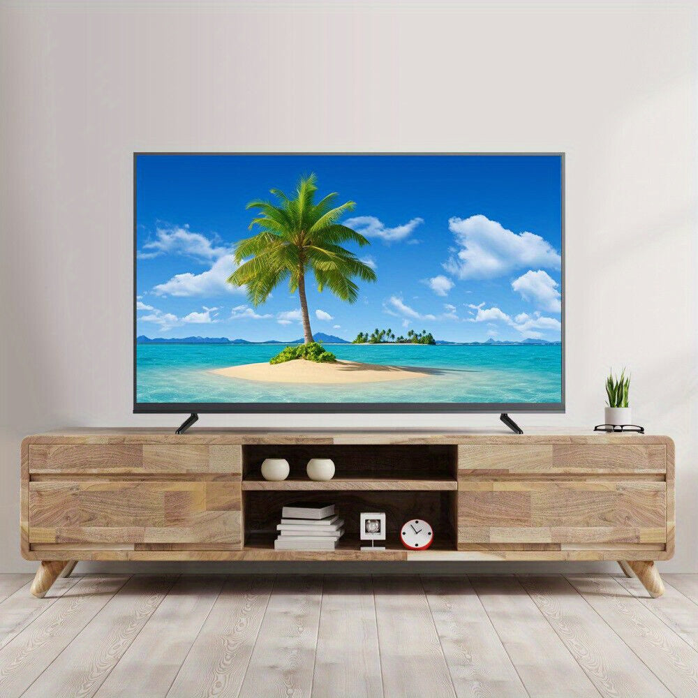 Universal ABS TV Stand Base - 2 Pack Adjustable Pedestal Feet for 32-65 Inch TVs, Includes Mounting Screws and Stabilizing Pad Set