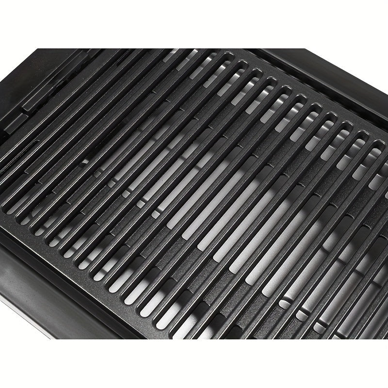 1600W Electric Teppanyaki Grill - Fast Heat Up, Non-Stick, 5-Level Temperature Control | Dishwasher Safe, Cool-Touch Handles, Tabletop Grill for Indoor/Outdoor Use, Easy Cleaning, Space-Saving Design