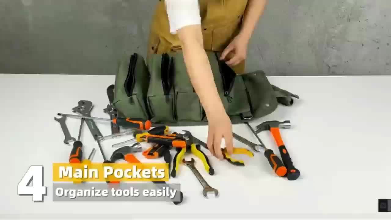 Tool Kit Set – Heavy-Duty Organizer with Portable Storage Box, 2 Detachable Zipper Bags – Mini Bag for Electricians & Mechanics