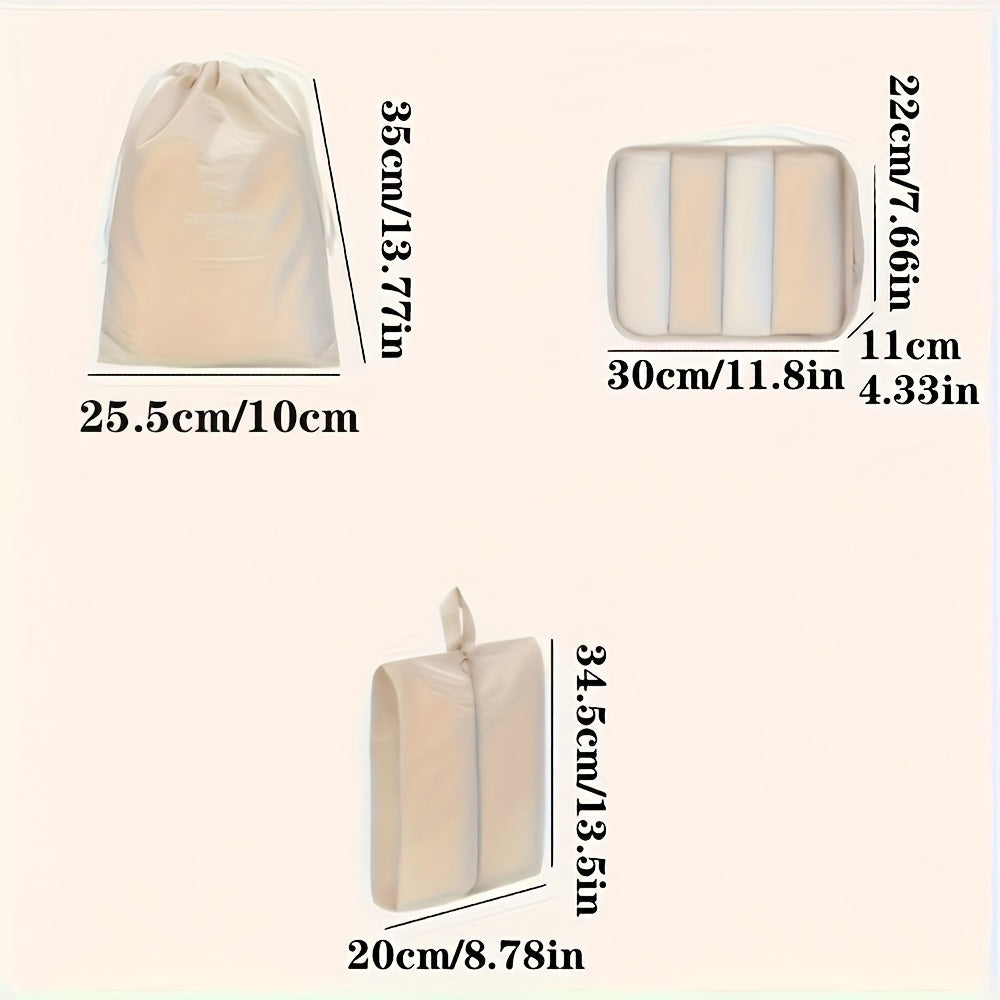 7PCS Large Capacity Travel Organizer Set - Premium Nylon Packing Cubes with Storage Pouch - Lightweight, Durable, and Easy to Use for Vacation and Travel