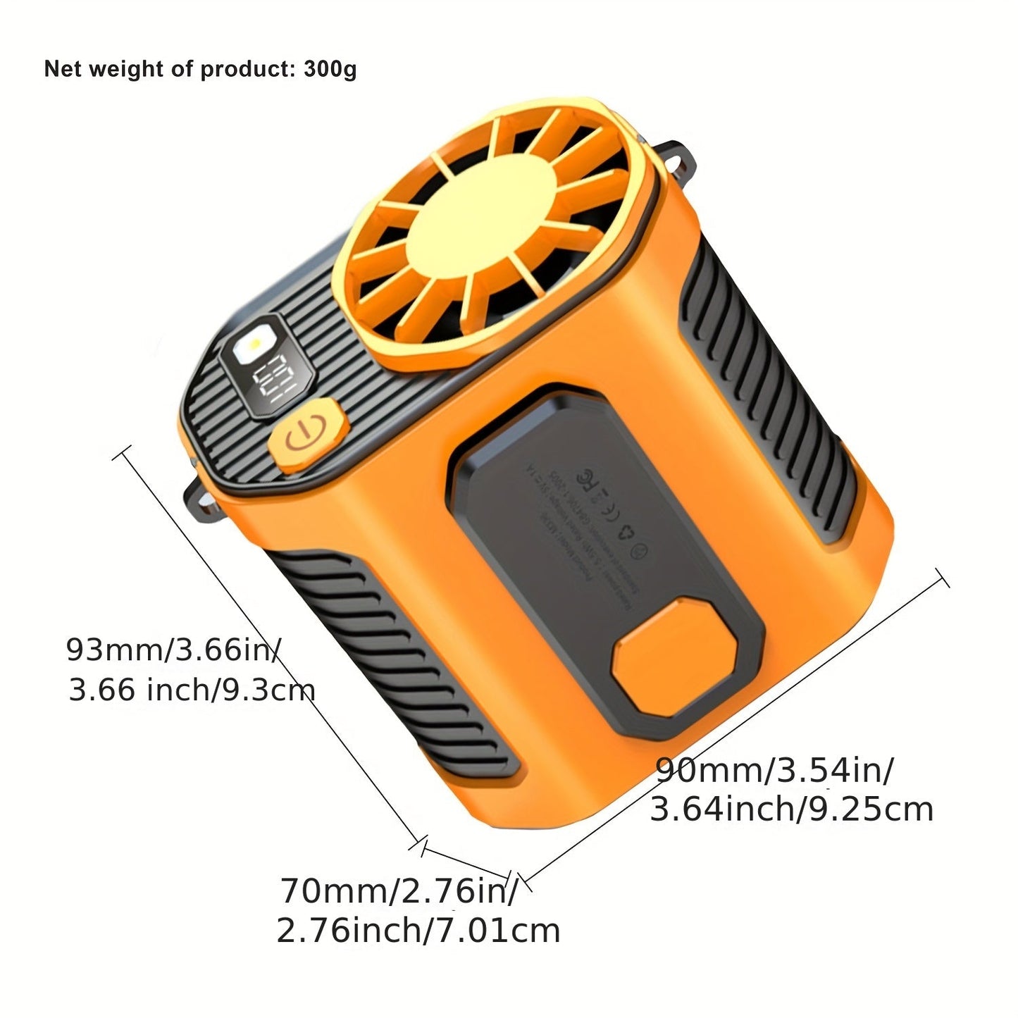 Cresee 5000mAh Portable Waist Clip Fan β Super Long Standby, Built-In Flashlight β Rechargeable, Wearable Body Belt Fan for Work, Hiking, Fishing, and Camping