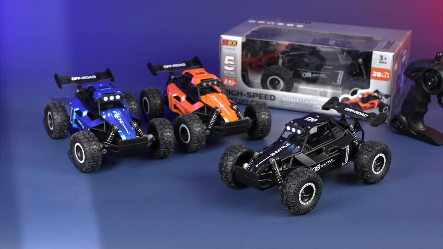 2.4G Double Battery 1:16 Alloy RC Car – High-Speed Up to 20 Km/h, All-Terrain Off-Road Capability, Remote Control – Ideal Electric Toy Car for Halloween and Christmas Gifts