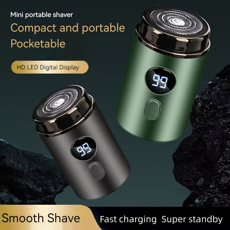 Ultimate Silent Beard Shaver - Rotary Shaver with Digital Display, Hair Clipper and Trimmer for Travel - Ideal Holiday and Father's Day Gift