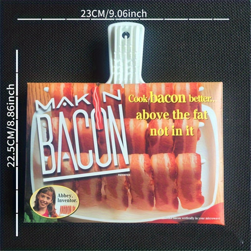 Original Makin Bacon Microwave Dish – Crispy Bacon in Minutes – Quick and Easy to Use – Reduces Fat for Healthier Meals
