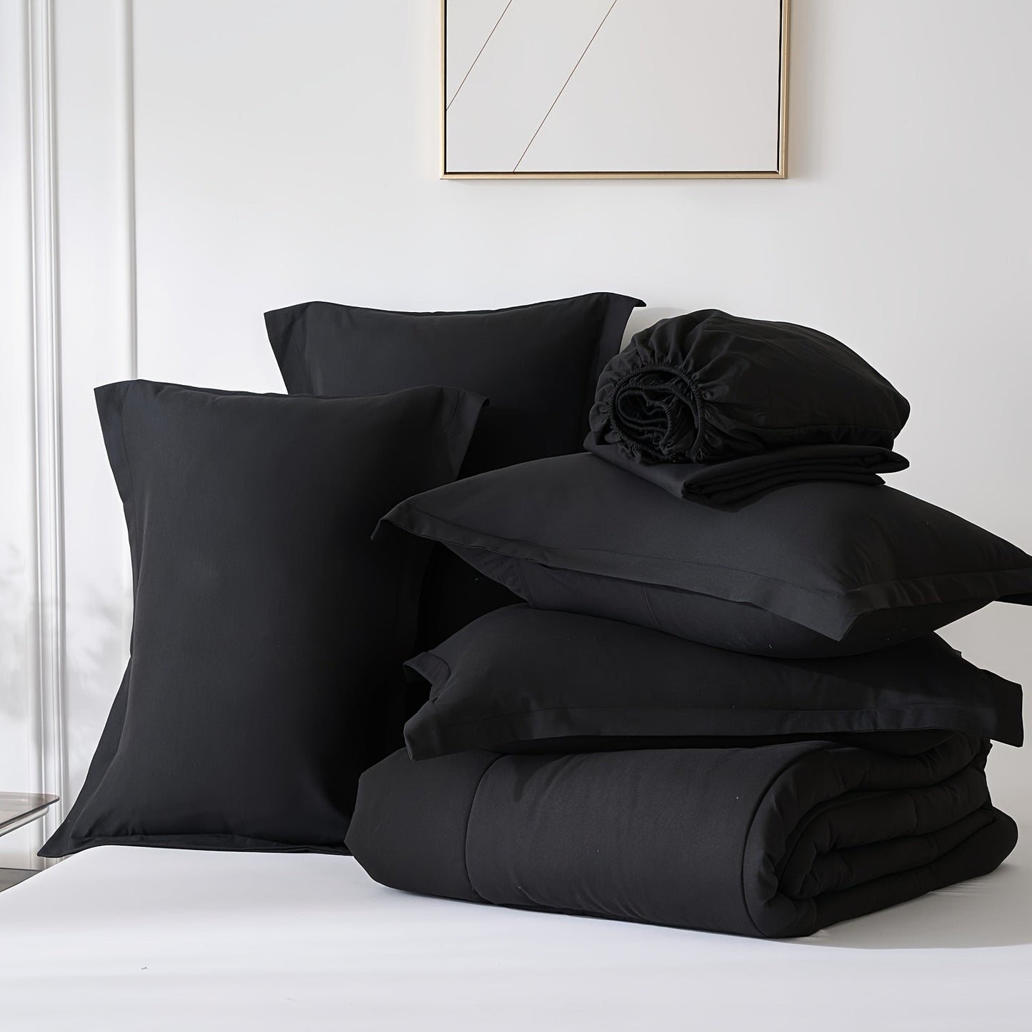 7-Piece Down Alternative Comforter Set β Twin/Full/Queen/King Size Bed-in-a-Bag β Soft Microfiber Lightweight Bedding for All Seasons