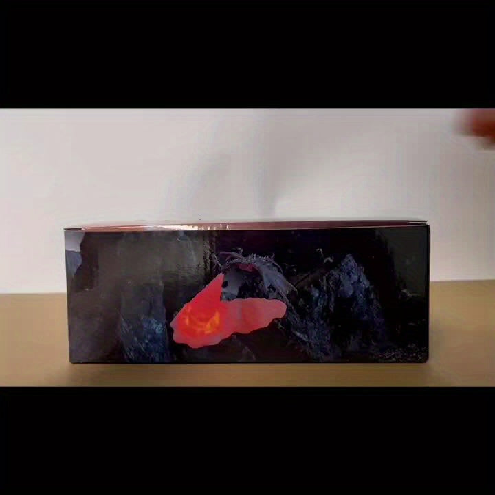Fire Dragon 3D Printed Lamp – Volcano Dragon Night Light for Bedroom and Office, Mood Lighting and Moon Light Desktop Lamp