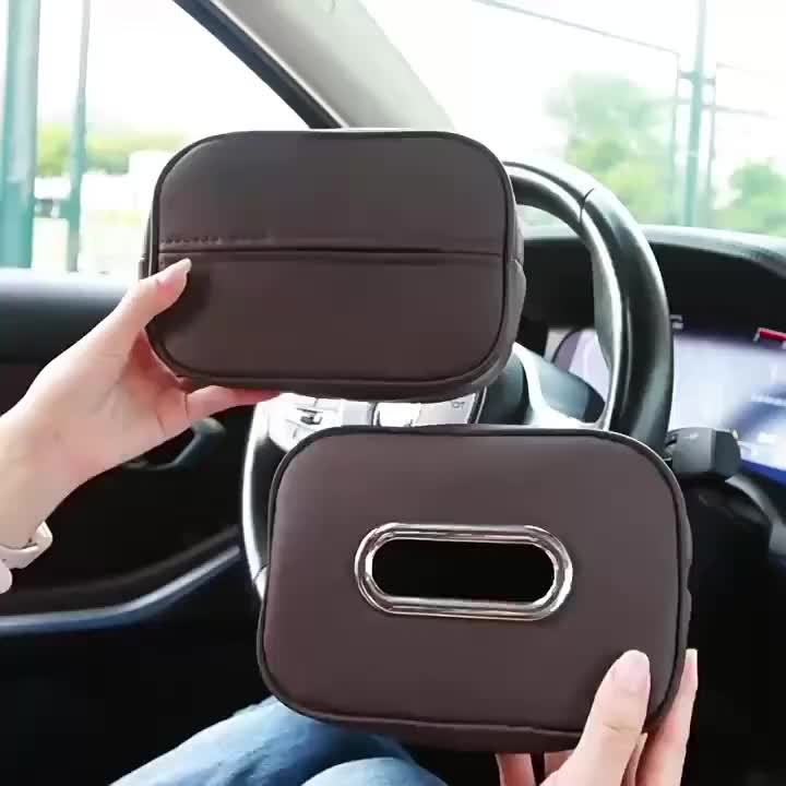 Hanging Car Napkin Holder - Armrest Box Tissue Holder for Car Interior Accessory