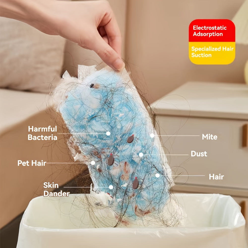 40/60pcs Electrostatic Duster Refill Cloths - Ultra-Efficient Static-Cling for Electronics, Furniture, Blinds & Fans - Reusable, Safe, Hassle-Free - Bulk Pack (Handle Not Included)