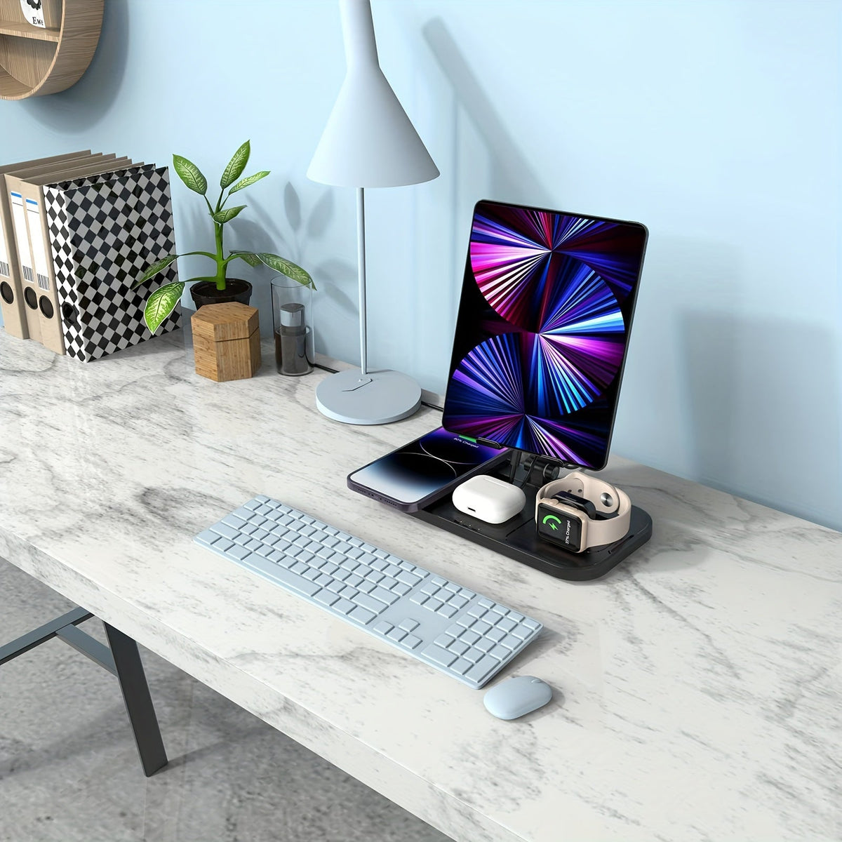 4 in 1 Wireless Charger for Apple – Charging Station for iPhone 15 Pro Max/14/13, AirPods Pro 2, iPad, and iWatch Series