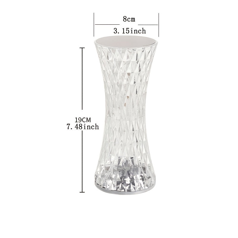 Touch-Activated Crystal-Accented Bedside Lamp - Luxury Bedroom Lighting