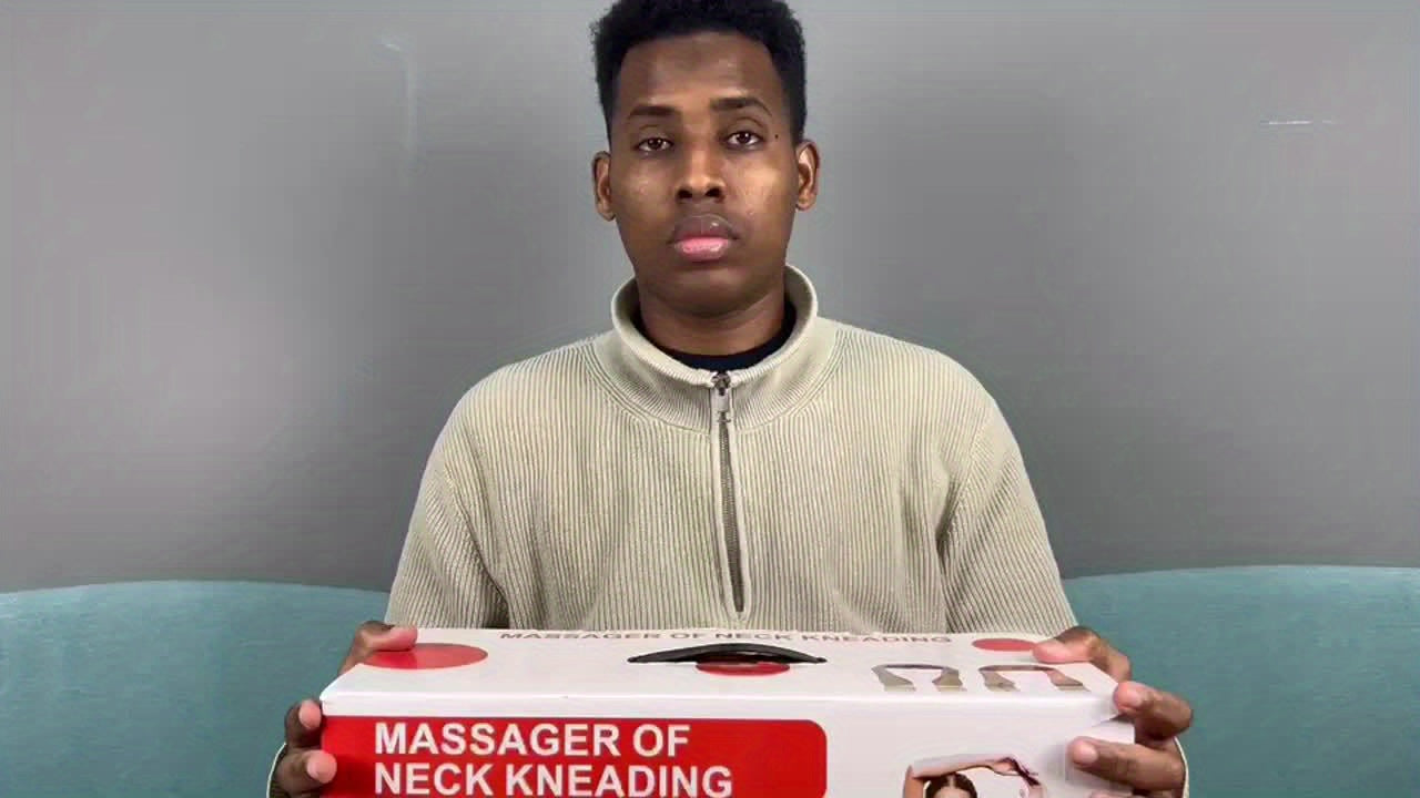 Heating Neck and Shoulder Massager – Deep Kneading Finger Pressure Massager for Neck, Back, Shoulders and More, Perfect Gift for Men, Women, and Parents