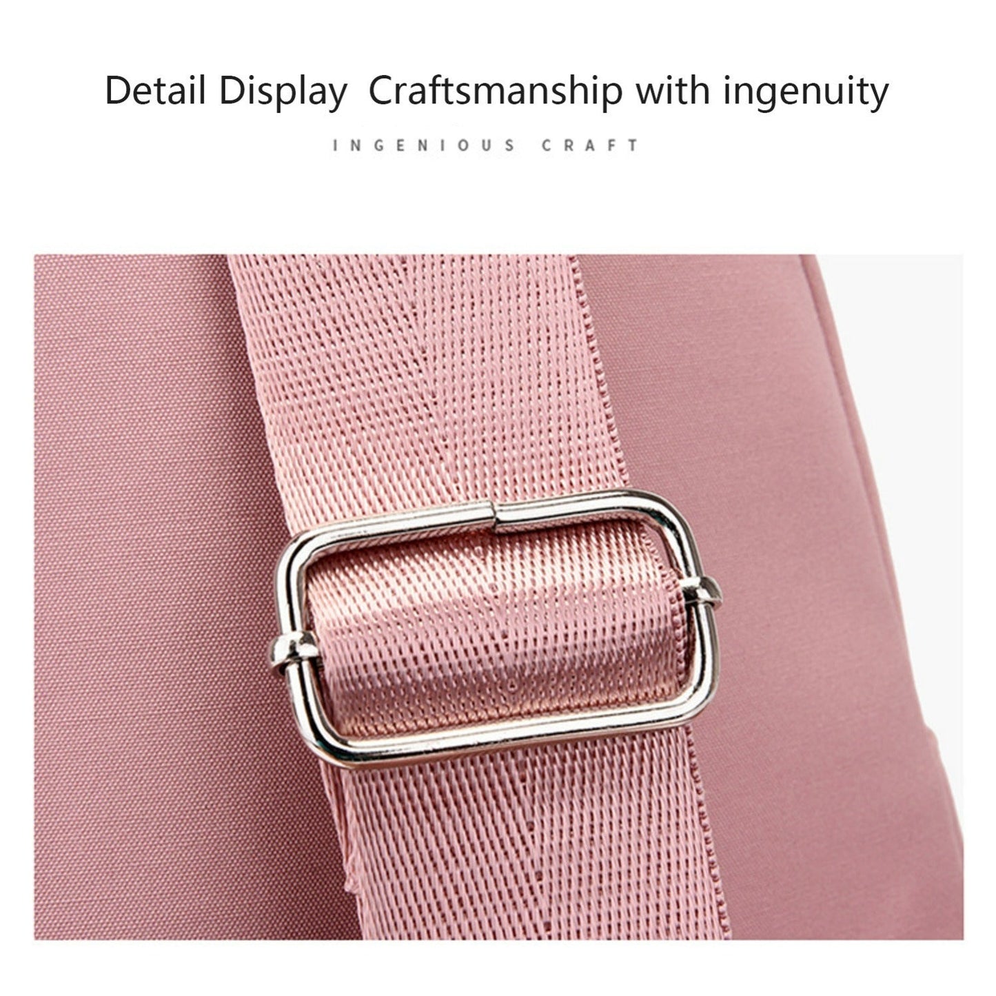 New One-Shoulder Messenger Bag for Women - Fashion Embroidered Rhombic Design - Large Capacity Waterproof Backpack with Data Hole