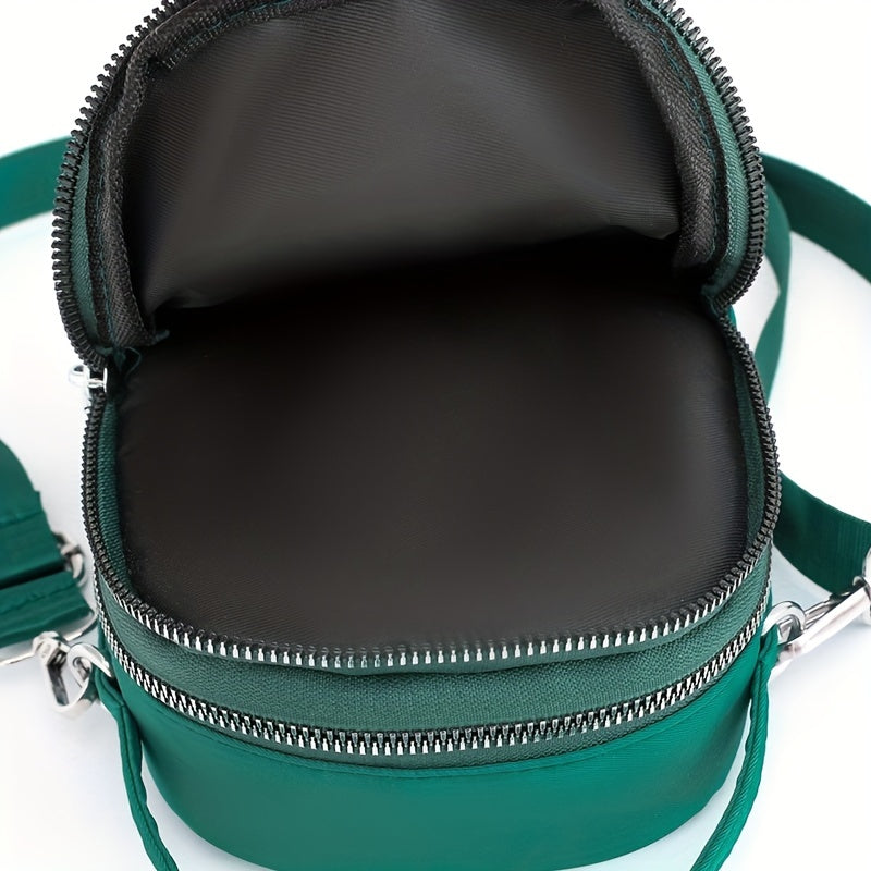 Solid Color Zipper Crossbody Bag β All-Match Coin Purse β Women's Shoulder Bag for Shopping