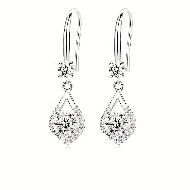 Silver-Plated Mozambique Drop Earrings – Elegant Jewelry for Professional Women