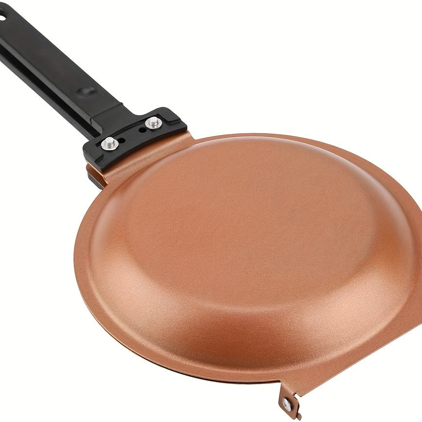 Steel Double-Sided Pan – Nonstick Copper Pancake Maker, Easy to Flip Frying Pan for Fluffy Pancakes, Omelets and Frittatas, Dishwasher Safe