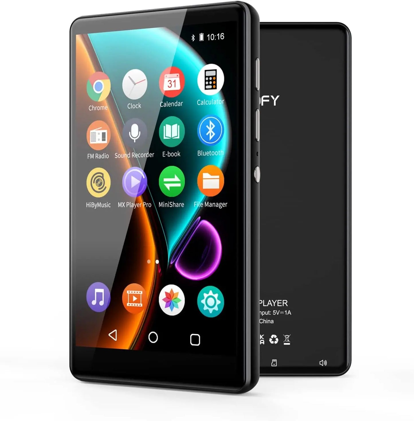 80GB MP3 Player for Android β Bluetooth & WiFi, 4.0-Inch Full Touch Screen, Built-in Speakers & Browser Support