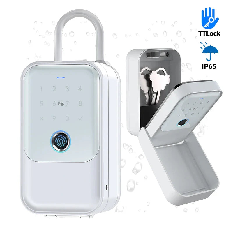 YRHAND TTlock Smart Fingerprint Lock Box β Digital Password, IC Card, Tuya Electronic Portable IP66 Security for Smart Home