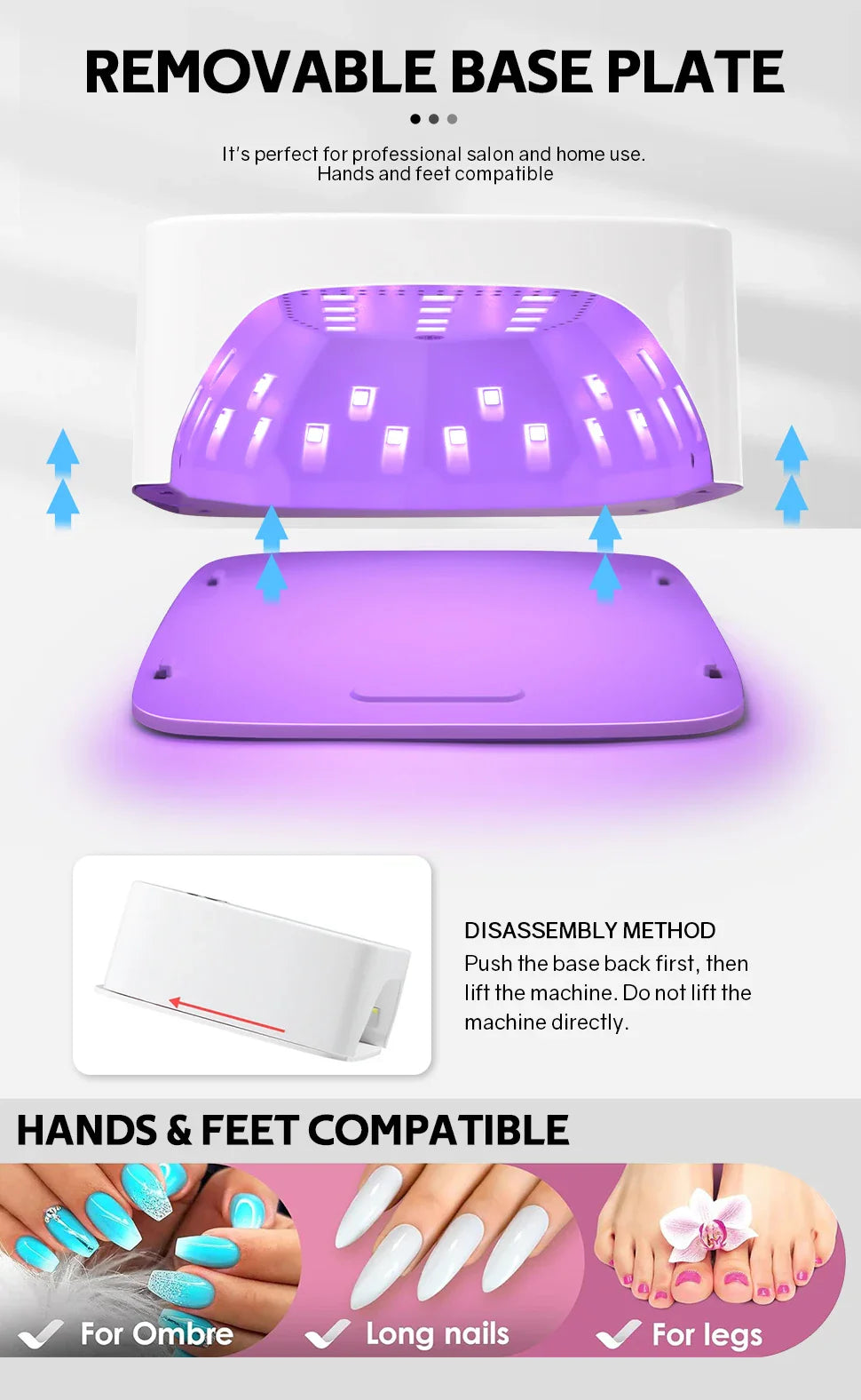 Rechargeable UV LED Nail Lamp Dryer – Smart HD Display for Fast Drying & Curing All Gel Nail Polish