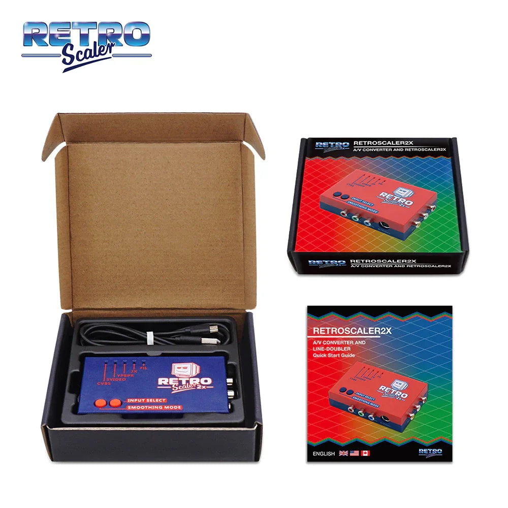 RetroScaler2x AV to HDMI Converter – Line Doubler for PS2, N64, NES, Dreamcast, Saturn, MD1 & MD2 Consoles