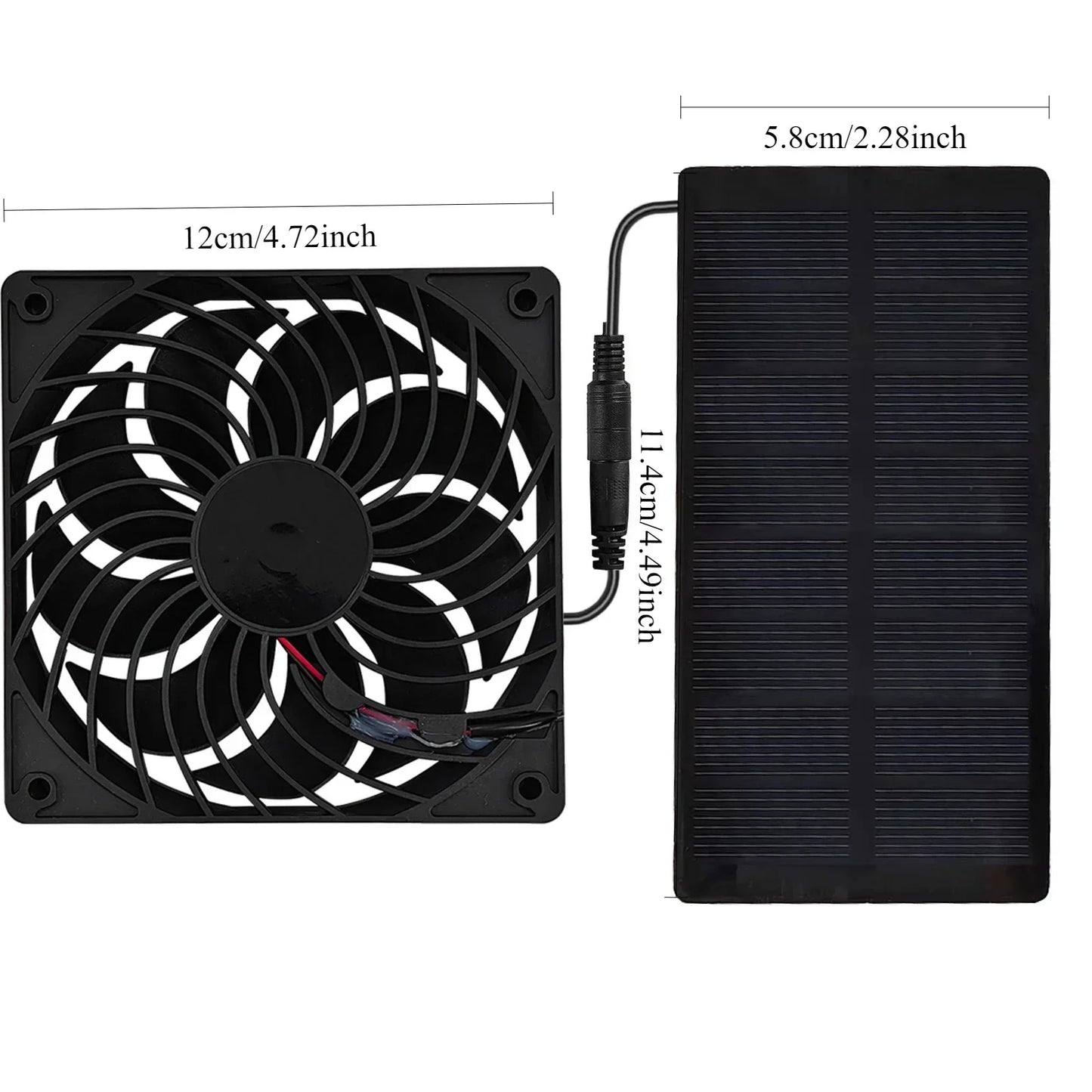 Solar Powered Mini Exhaust Fan – Portable Ventilator with Solar Panel Air Extractor for Chicken Coop, Dog House, RV & Greenhouse Cooling