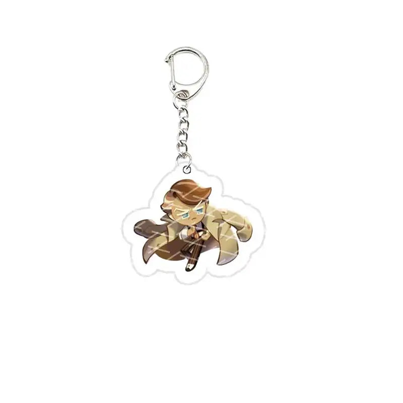Game Chibis Shadow & Milk Cookie Keychains – Acrylic Bag Pendant for Coffee Brea & Pure Vanilla Fans Gifts
