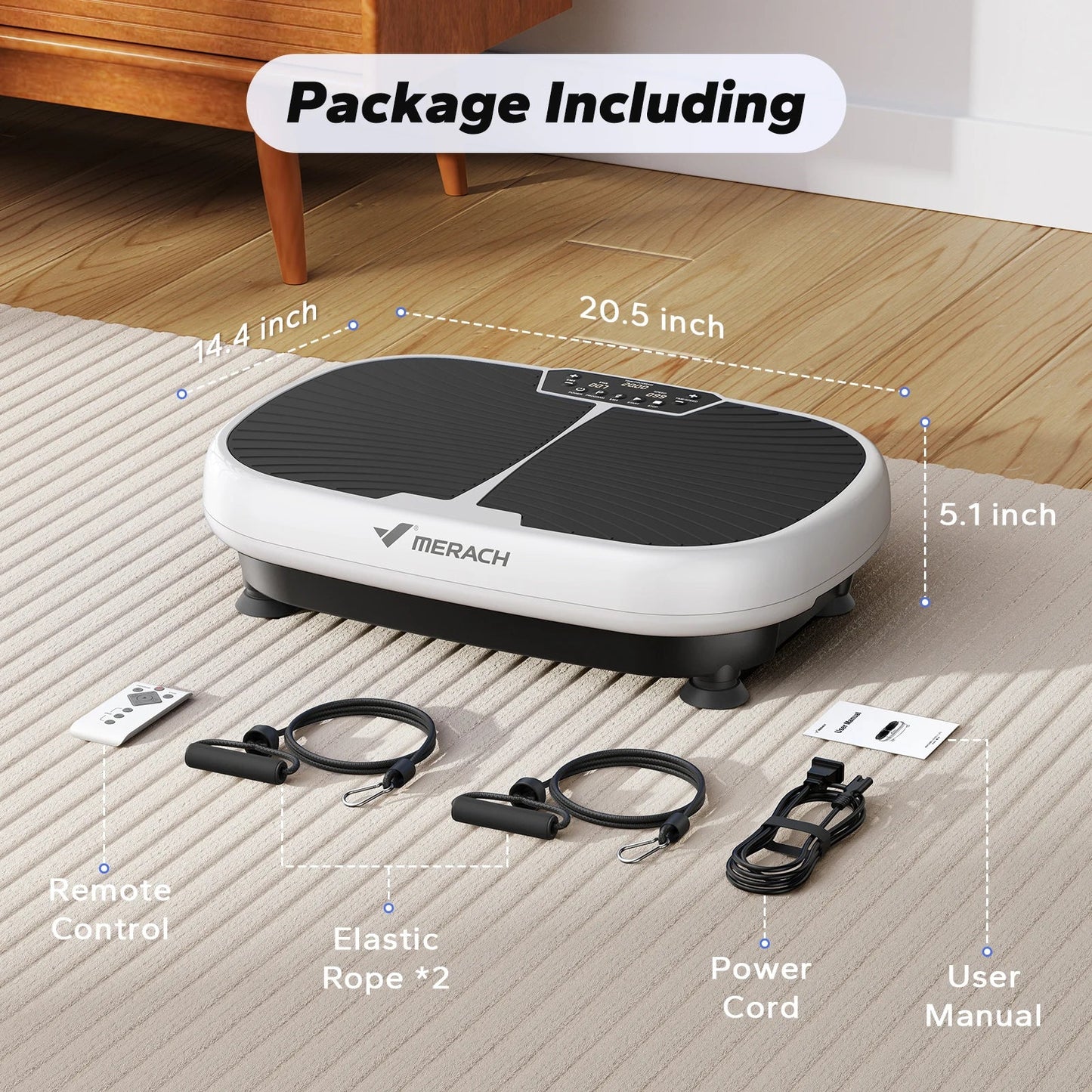MERACH EMS Vibration Plate – Fitness Machine for Fat Burning, Weight Loss, Pain Relief & Lymphatic Drainage