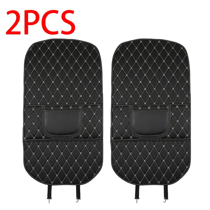 PU Leather Car Seat Back Protector – Anti-Kick Pad for Kids, Child Kick & Dirt Protection, Auto Accessories
