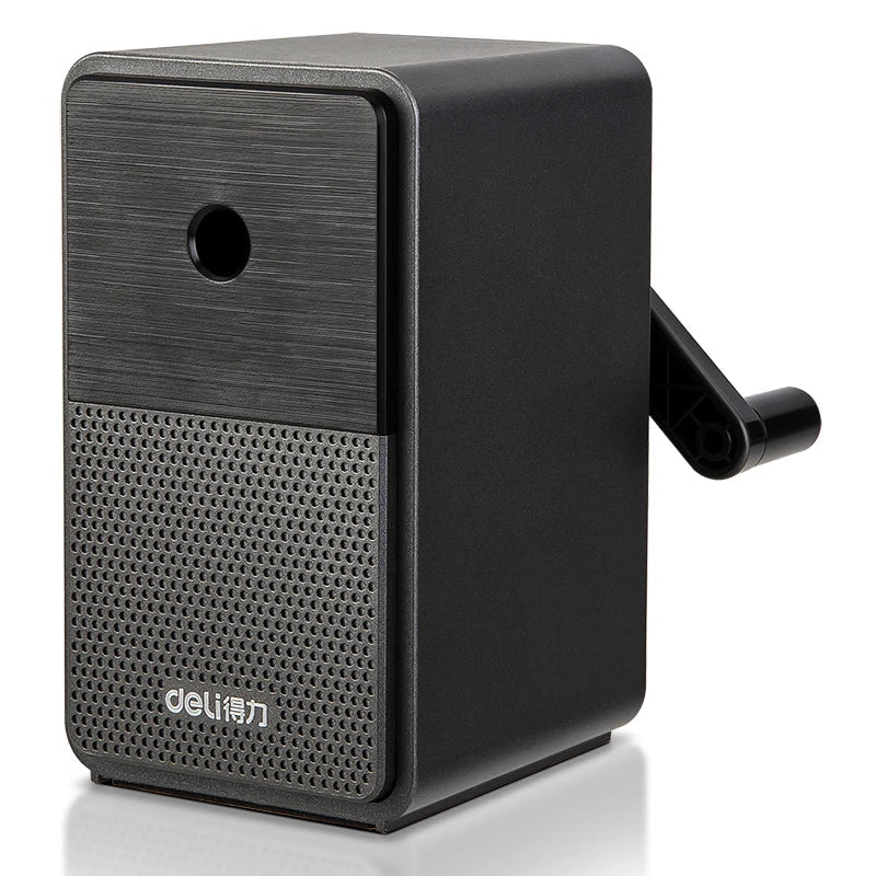 DELI Adjustable Pencil Sharpener — Hand Crank Table Sharpener with Long-Lasting Blade