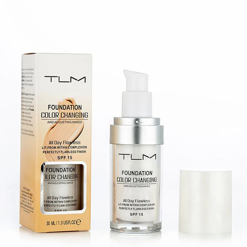 TLM Magic Color Changing Foundation – Liquid Soft Matte, Long-Lasting & Hydrating Makeup Base