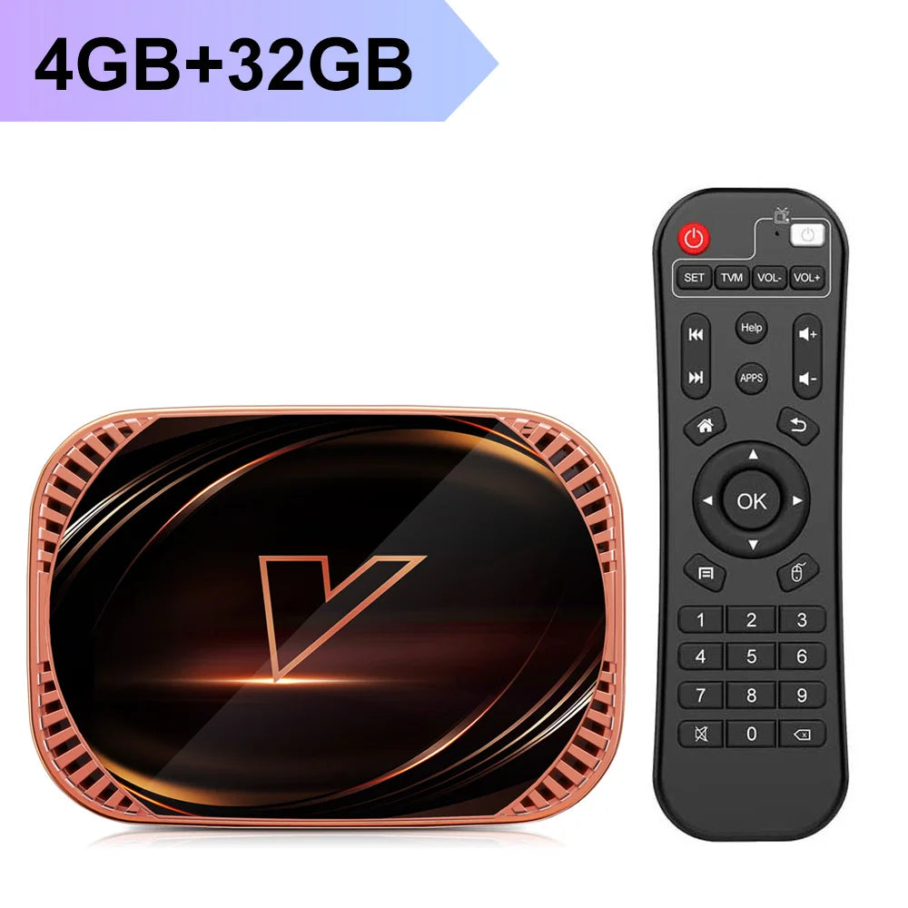 VONTAR X4 Amlogic S905X4 Smart TV Box – Android 11, 4GB RAM, 128GB/32GB/64GB Storage, 4K Media Player, Wifi, BT, AV1