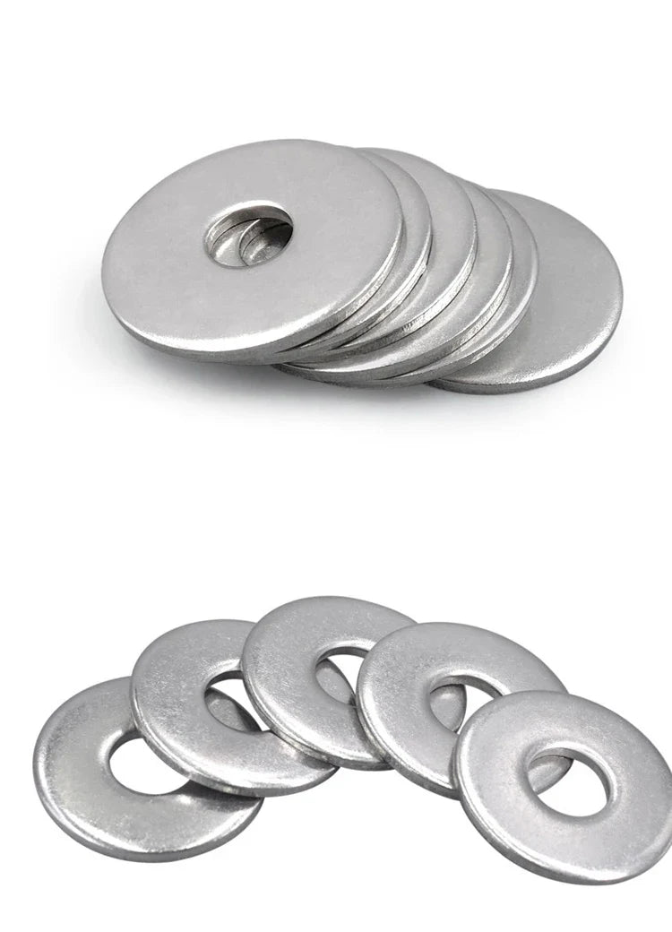 2/50pcs M2.5-M16 A2-70 304 Stainless Steel Oversized Flat Washers — Large Wide Plain Gaskets