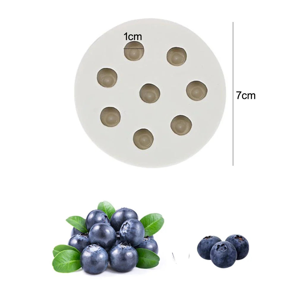 Raspberry & Blueberry Silicone Mold – DIY Candle, Resin, Fondant, Chocolate & Baking Decoration Mould (M2628)
