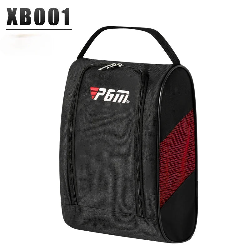 PGM Portable Mini Golf Shoe Bag – Lightweight Nylon Carrier & Golf Ball Holder Pouch with Tee Storage for Sports Accessories