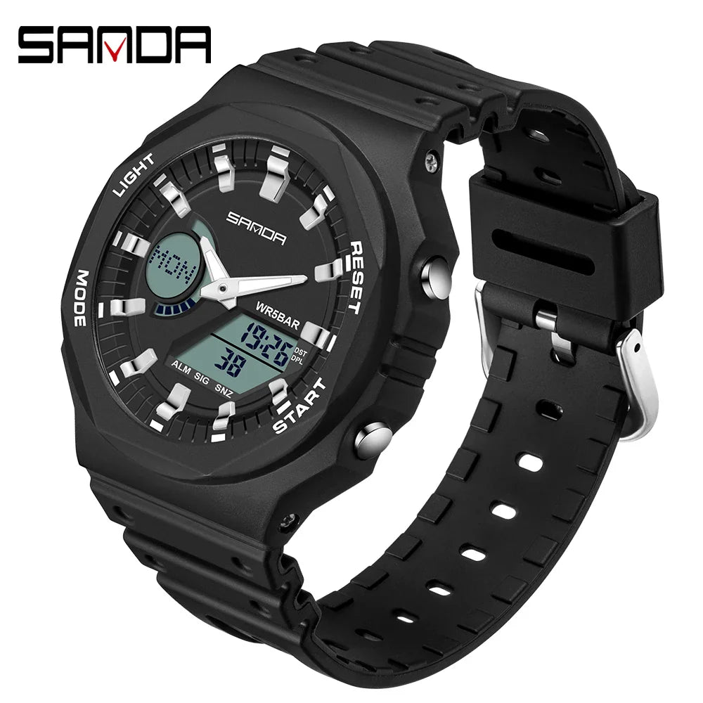 SANDA LED Digital Sports Watch – Waterproof Military Outdoor Watch for Men, Women & Teens