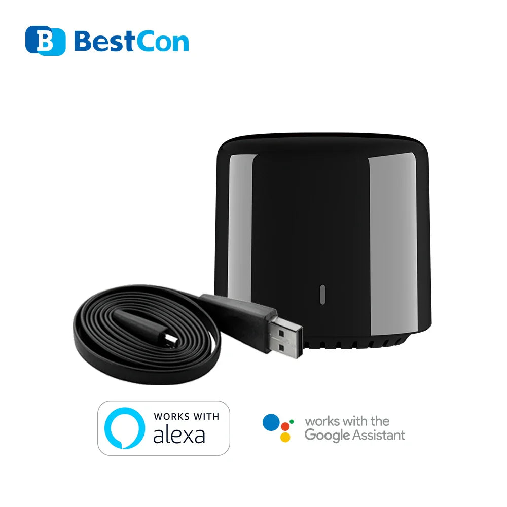 BroadLink RM4 BestCon RM4C Mini Wi-Fi Smart Remote โ Voice Control with Google Home & Alexa Smart Hub