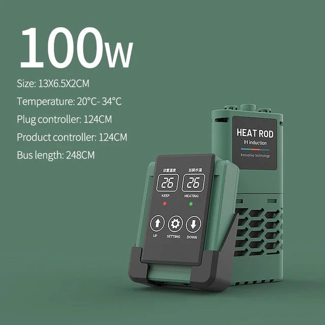 New Aquarium Submersible Heater β LCD Display, Adjustable Water Heating Rod, Auto Constant Temperature
