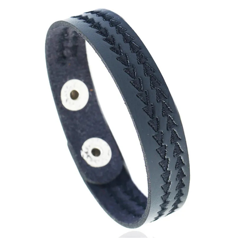 Modyle Vintage Punk Retro Multilayer Leather Bracelet – Handmade Braided Rope Wrap Bangle for Men