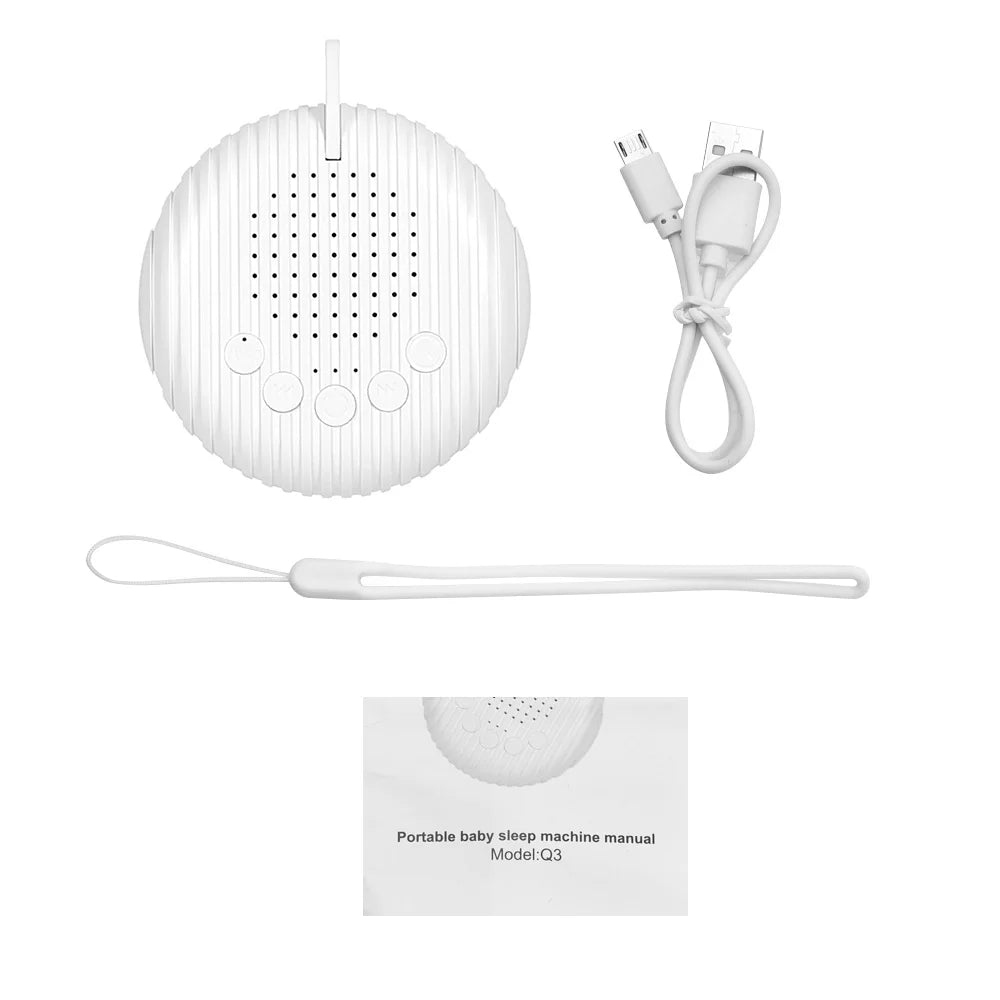 Portable White Noise Sound Machine | Baby Sleep Machine with 10 Soothing Sounds | Volume Adjustable | Built-in Rechargeable Battery