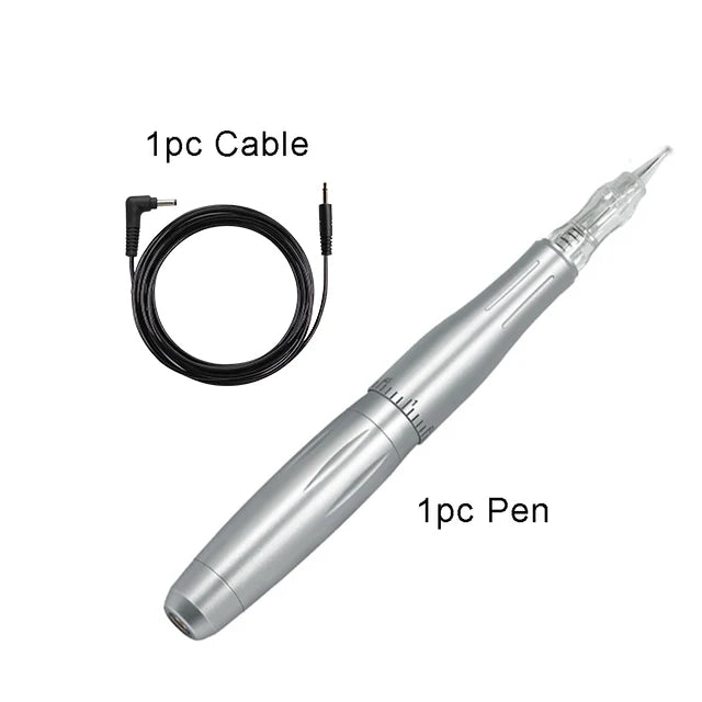 BMX Permanent Makeup Tattoo Pen - Professional Digital Dermograph Machine Set with Cartridges for Eyebrow & Lip Tattoo