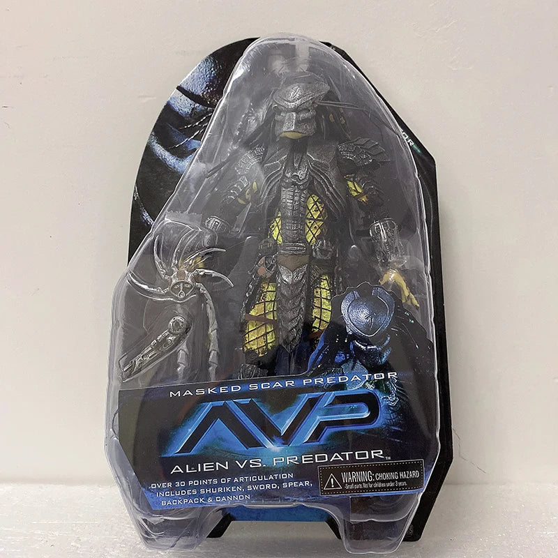 Celtic Predator Masked Action Figure — Movable Alien Toy Collectible Model for Kids and Fans