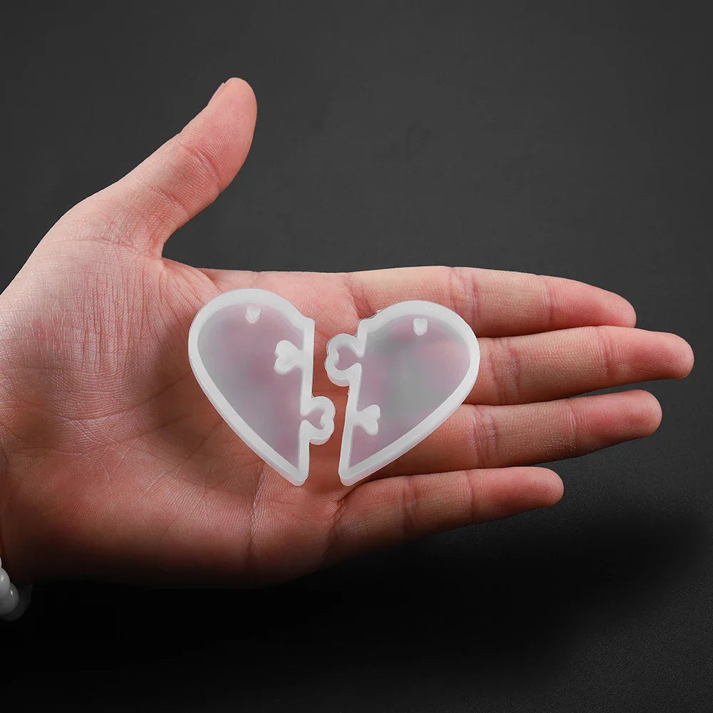 Heart Lock Pendant Silicone Mold β DIY Epoxy Resin Jewelry Making Charm Molds