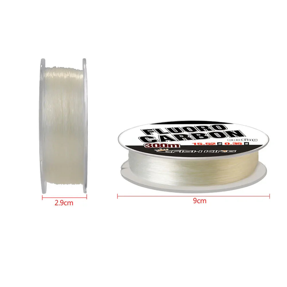 300m Full Sink Fluorocarbon Fishing Line: 0.30mm-0.50mm Monofilament Carp Fishing Lines Leader - Japanese Carbon Fiber Line