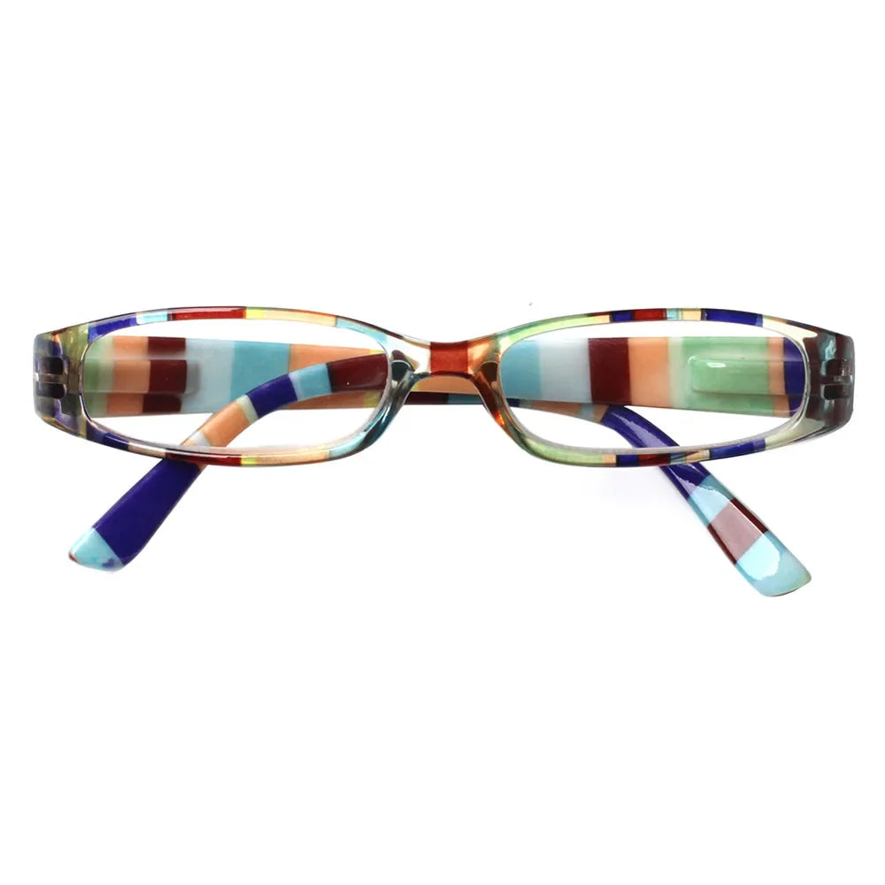 Henotin Reading Glasses for Women – Small Frame, Spring Hinges, Fresh Print Design, Super Clear High-Quality Eyewear