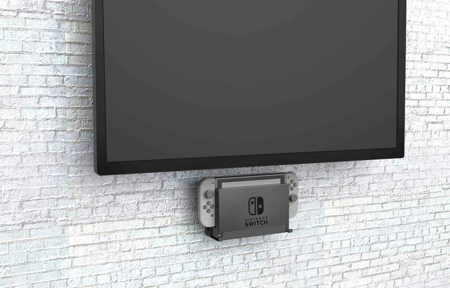 Monzlteck Wall Mount for Nintendo Switch – Original & OLED Dock Holder, Metal Gaming Accessory for TV Setup