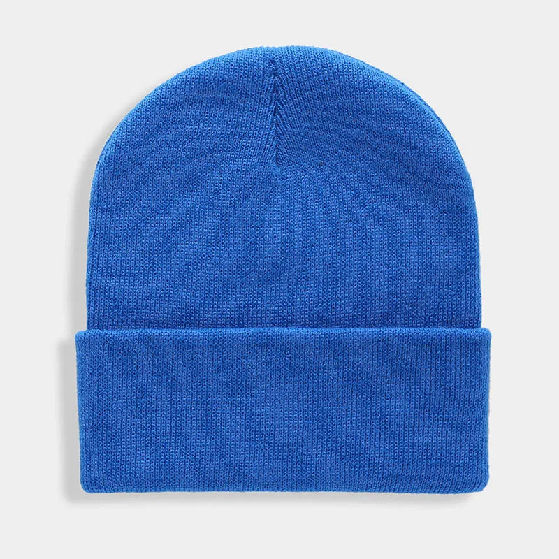 Solid Unisex Beanie – Soft Warm Wool Blend Knitted Cap for Men and Women, Autumn Winter Skullcap, Ski Hat, 24 Colors