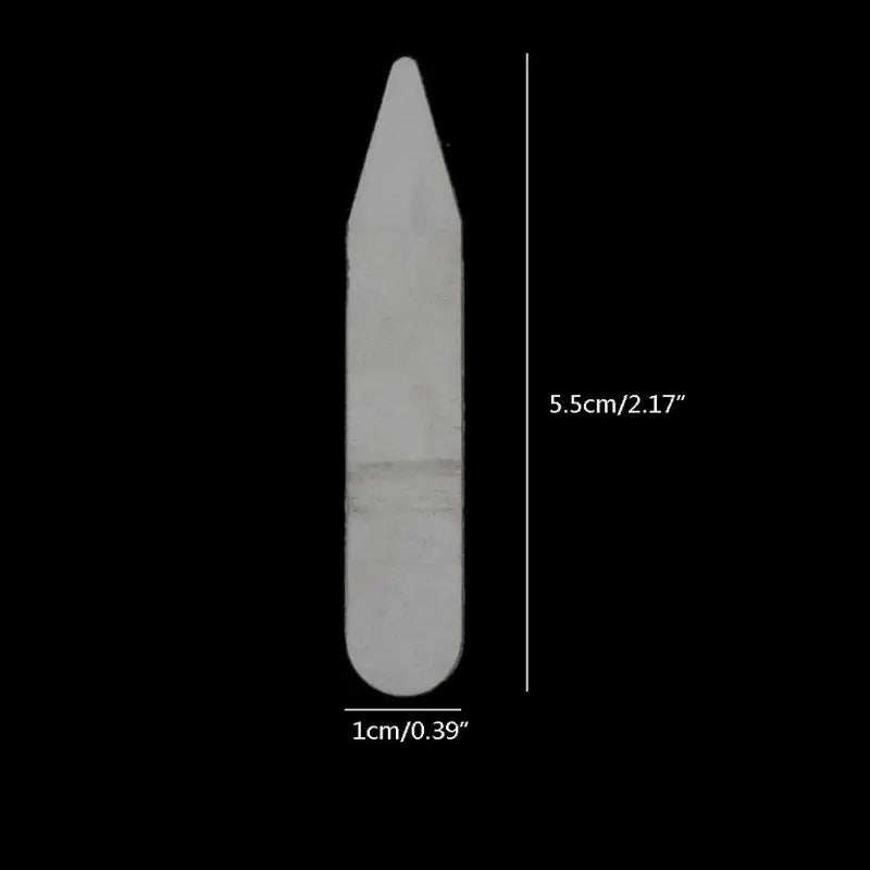 200Pcs Plastic Collar Stiffeners Set | Dress Shirt Men's Gifts | Clear Plastic Collar Stays 55 x 10 mm